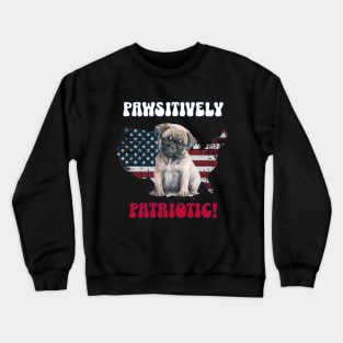 4th of July Independence Day Patriotic French Bulldog Funny Design for Dog Lovers Crewneck Sweatshirt